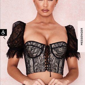 House of cb SUSANA black lace corset top sold out